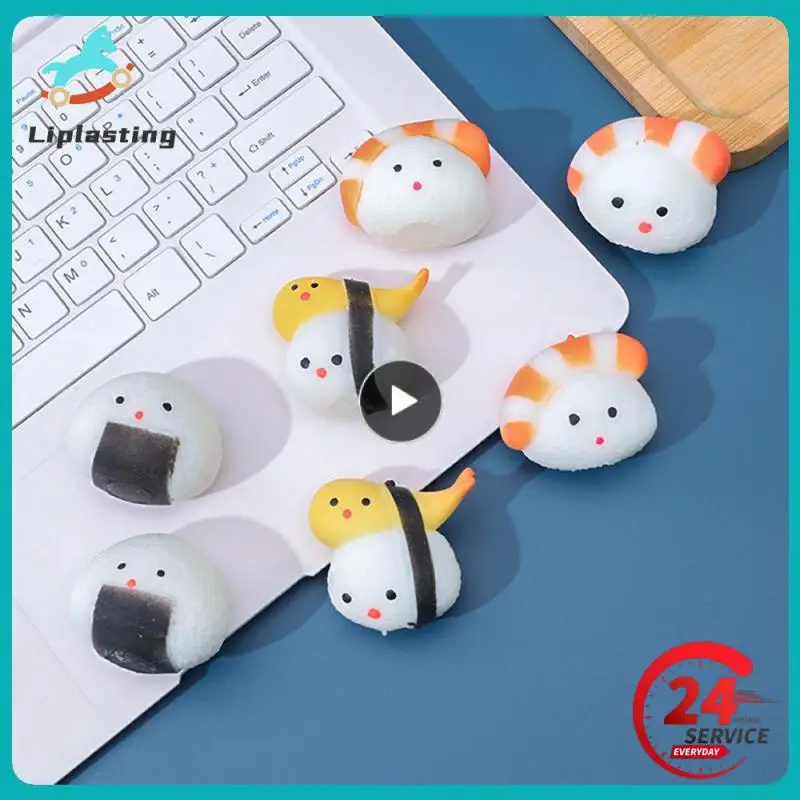 

Soft Cute Creative Sushi Food Dessert Antistress Ball Squeeze Toy Squishi Mochi Rising Stress Relief Squishy Toy Sticky Fun Gift