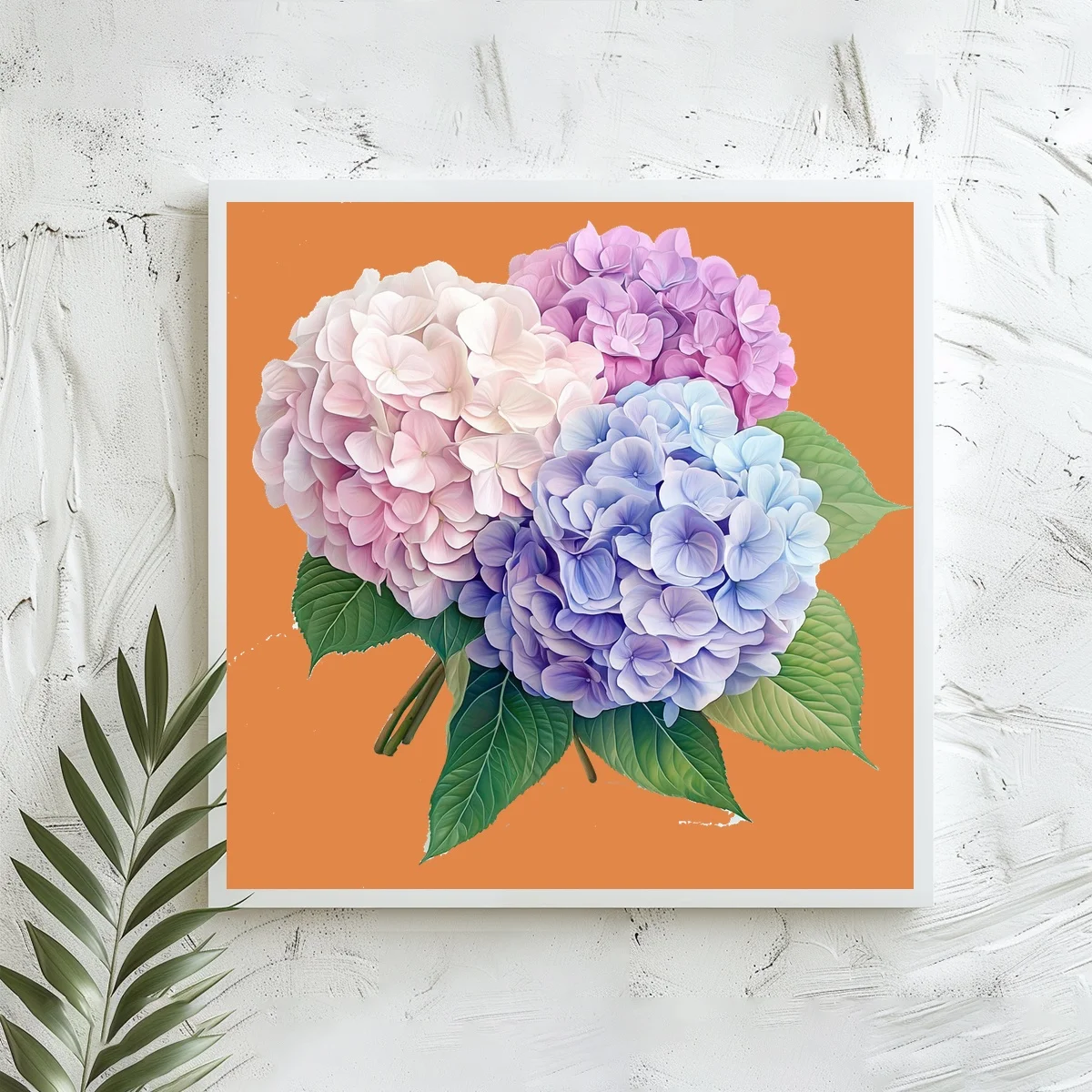 1 Stück 40x40 cm/15,74 Zoll, 11Ct/14Ct Kreuzstich-Set, DIY Valentinstagsgeschenk, Stickerei-Set für Festlichkeiten, Hortensienblumen – Detail 2