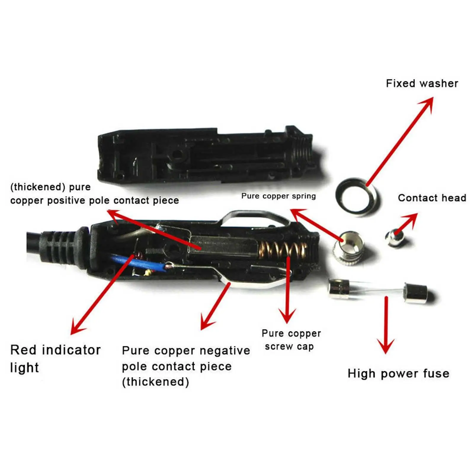 12V/24V Auto 20A Car Cigarette Lighter LED Socket Plug Connector Adapter For Car/Van Vehicle Motor Car Accessories