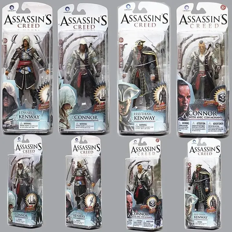 18cm Assassin Creed Game Figure Connor Ezio Figuras Toys Neca Action Figurine Pvc Model Collection Toys Birthday Gift