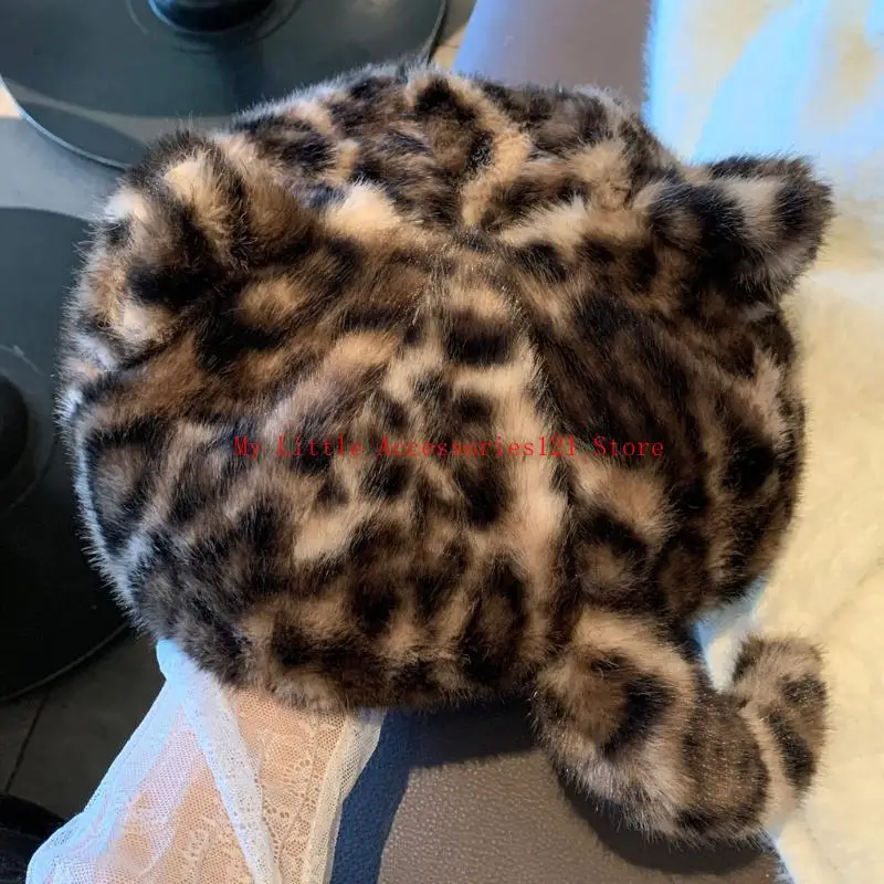 قبعة صوف مرحة ذات طابع حيواني مطابقة لصور الوالدين والطفل #4