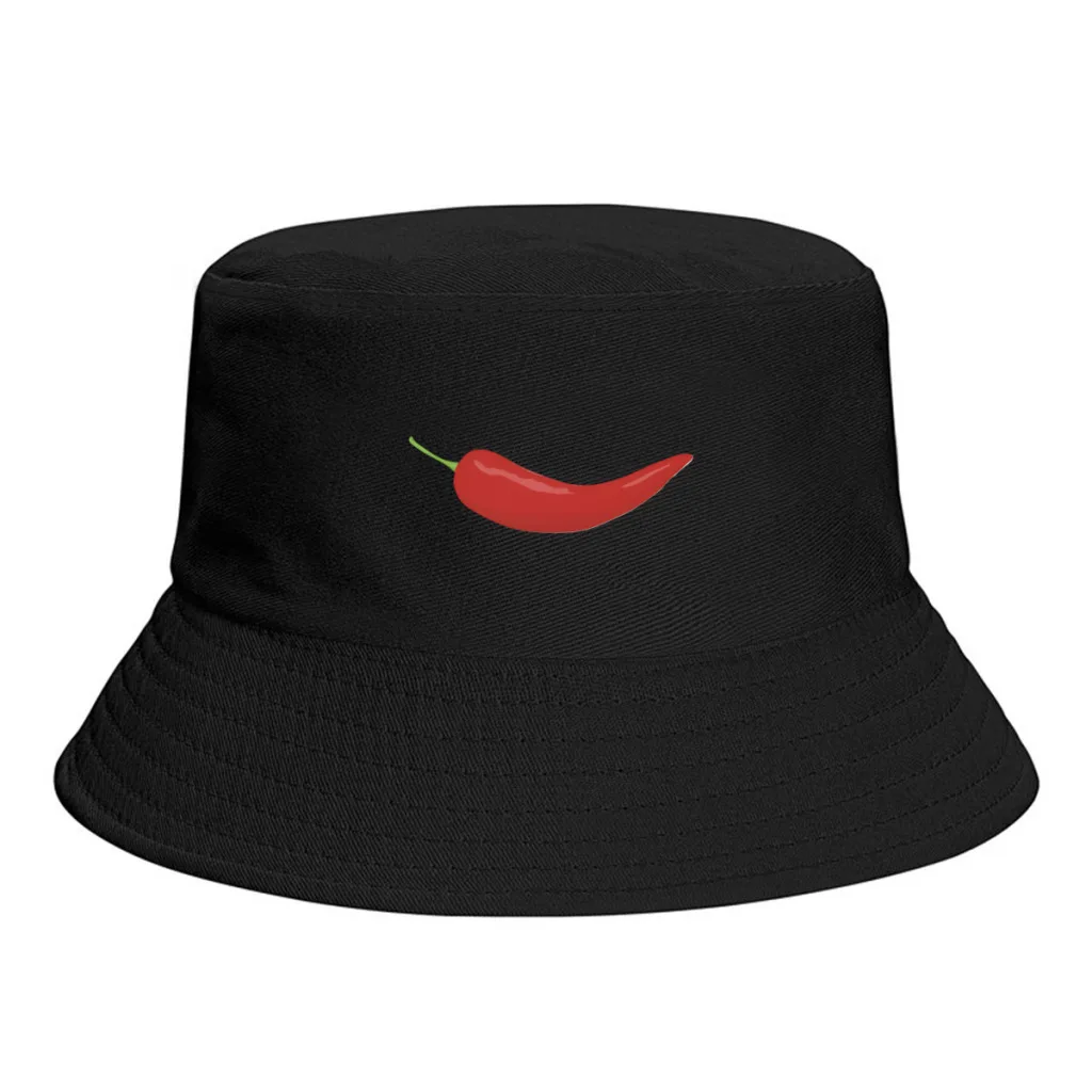 

Men's and Women's Printed Fisherman's Hat Outdoor Carlos Sainz Chilli Pepper Sunshade Hat Double Sided Hat Customizable
