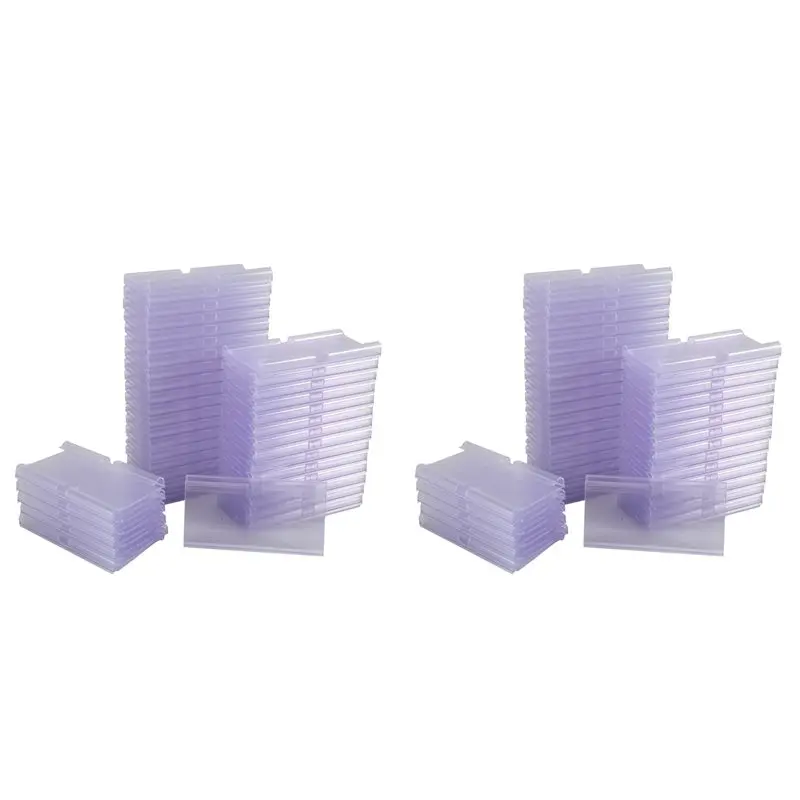 ABRI-140PC 8X4.2Cm Clear Plastic Label Holders For Wire Shelf Retail Price Label Basket Labels For Storage Bins