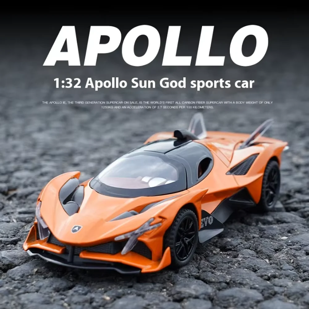 

1:32 Scale Apollo EVO Alloy Toy Model - Futuristic Design, Sound & Light Effects, Spring Action - Ideal for Kids' Play