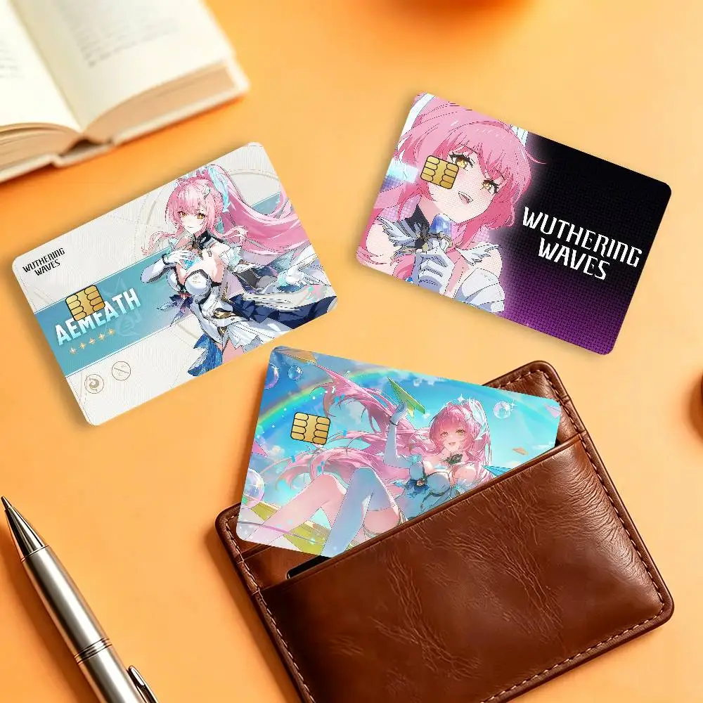 Wuthering Waves Aemeath Matte Card Stickers For Credit Cards Debit Cards And Transit Cards 4Pcs