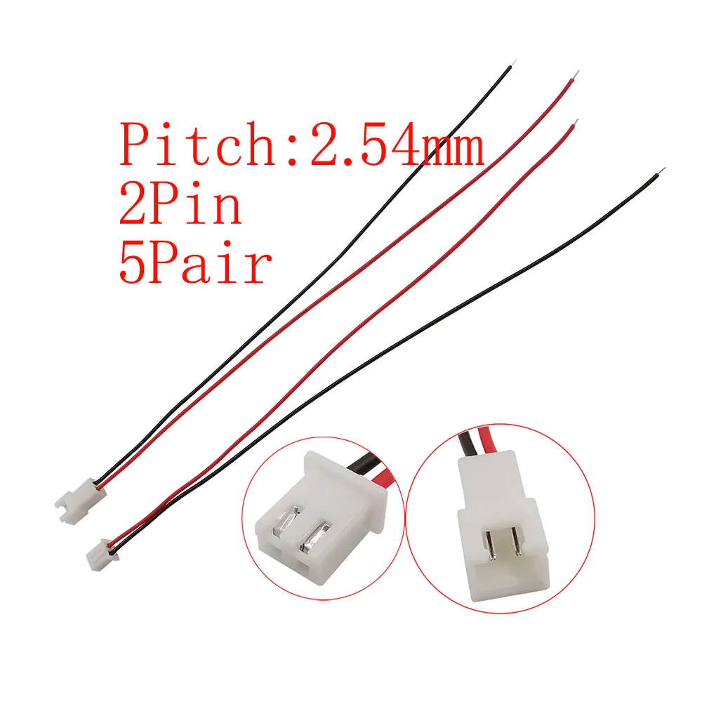 10 Stück Micro JST XH 2,54 mm Rastermaß 2/3/4/5/6 Pin Stecker / XH2,54 Buchse Verlängerungskabel Draht Kabelstecker 20 cm 26 AWG