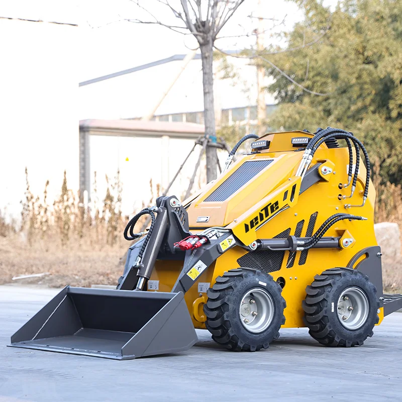 Leite Multi-Function mini skid steer loader Farm Use Skid Steer Loader 4×4 Wheeled Loader New Design Loader Customized Sale