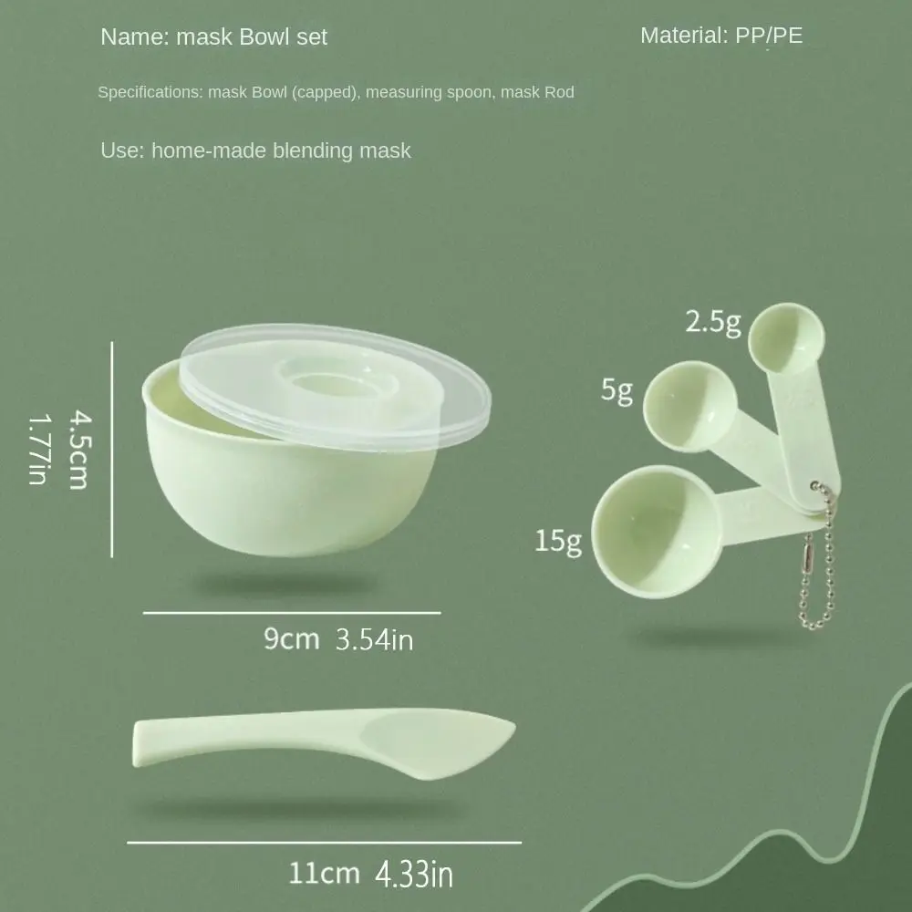 Applicateur de masque facial en plastique réutilisable pour femme, masque facial vert, bol Assad, ensemble de zones, soins de la peau faits maison, durable, outils de beauté bricolage