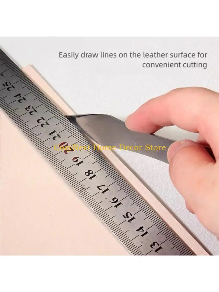

92MF Multipurpose Stainless Steel Leather Working Tool Ergonomic Grip For Pattern Designs