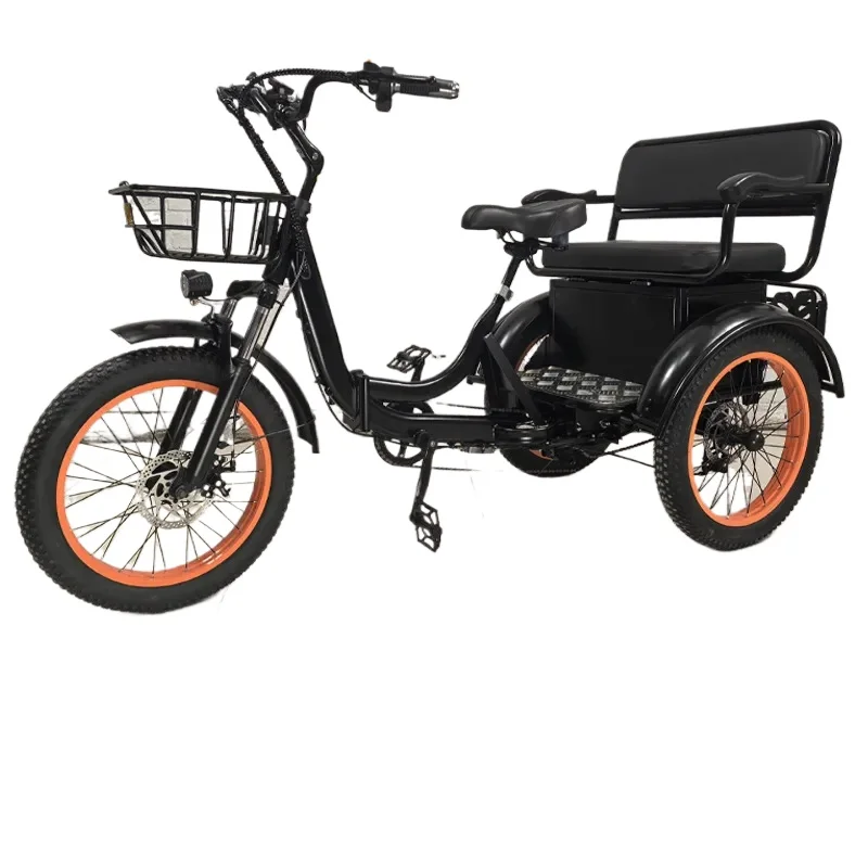 For 20 Inch Electric Power Tricycle Front and Rear Framed Cargo Large Load Electric Tricycle Source Factory Wholesale