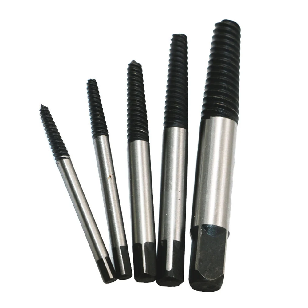 

5pcs Screw Extractor Simple Practical Metal Screw Remover Tools Plastic Box Package for Home (Box Color)