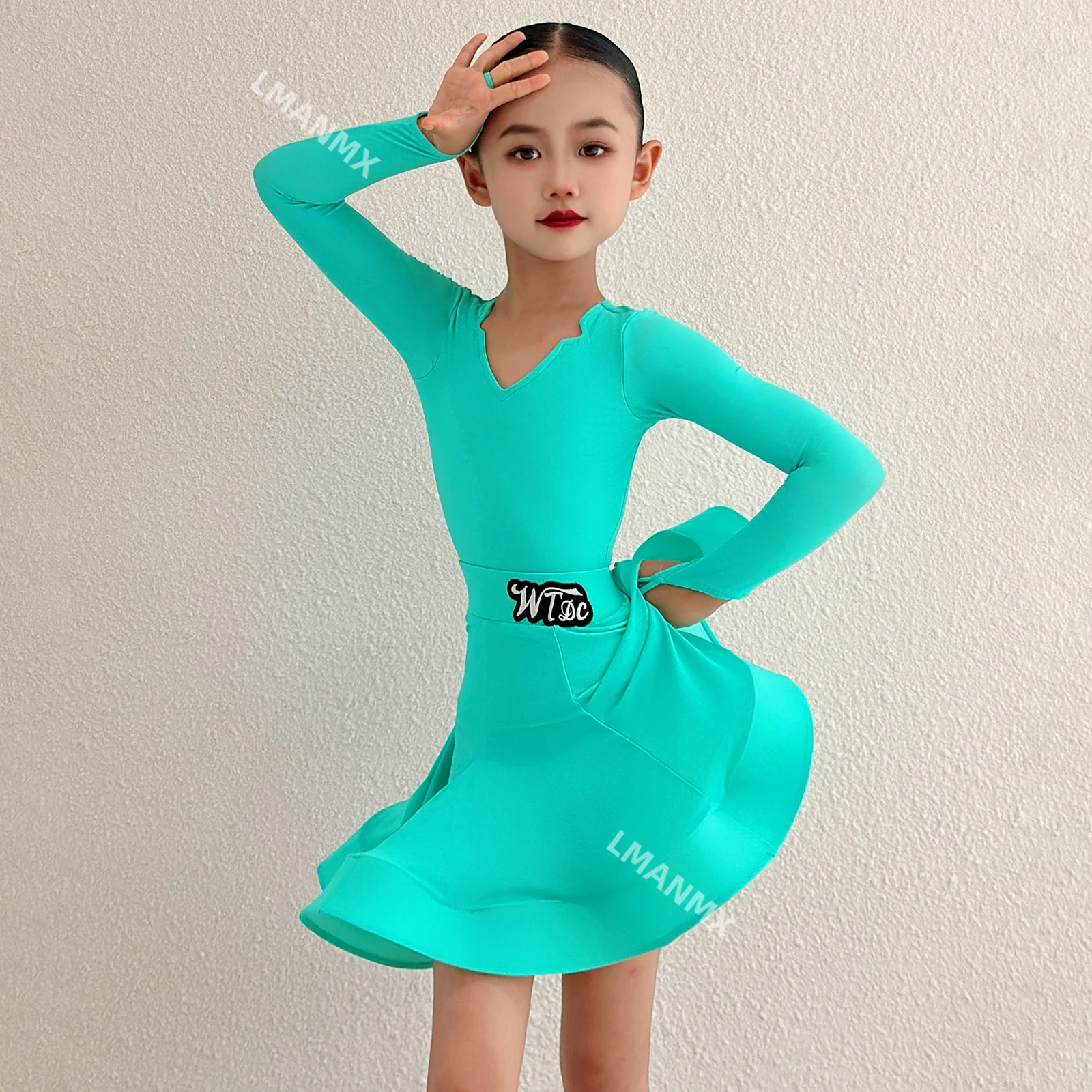 Robe de spectacle de danse latine pour filles, grande jupe Standard nationale professionnelle, nouvelle collection 2025