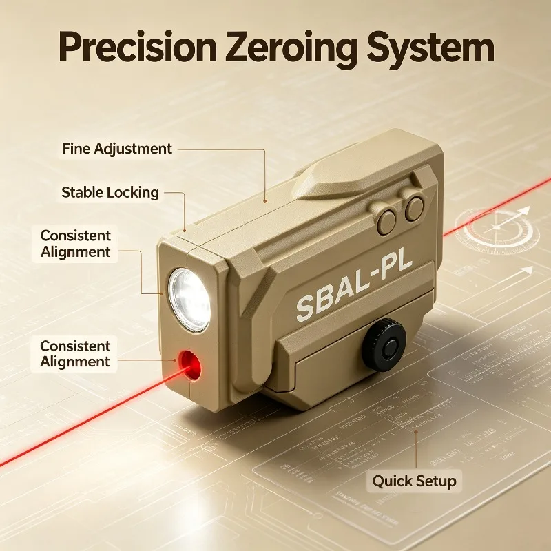 Matte Black Housing SBAL-PL Light Adjustable Angle Zeroing Nylon Clamp Red Light Beam Model Scene Parts