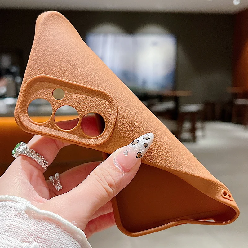 Leather Texture Silicone Case For Samsung Galaxy S23 S22 S24 S25 Ultra Edge S21 FE A34 A52 A54 5G A15 A35 A55 A16 A36 A56 Cover