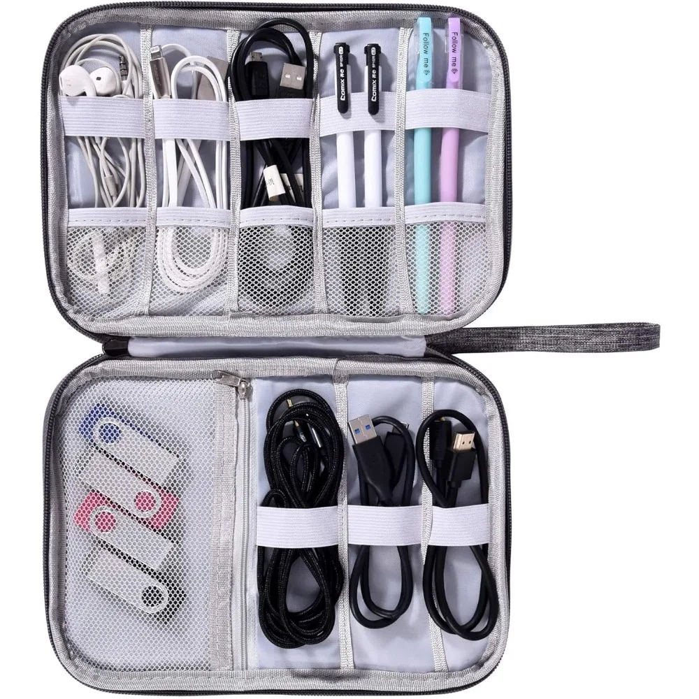 Impermeável Electronics Storage Bag, Bolsa de transporte, Travel Bag, Universal Cable Organizer, Acessórios eletrônicos