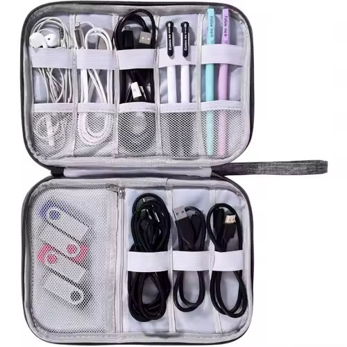 Electronics Organizer Bag Waterproof Carrying Pouch Travel Bag Universal Cable Organizer Electronics Storage Bag Accessories - Image 4