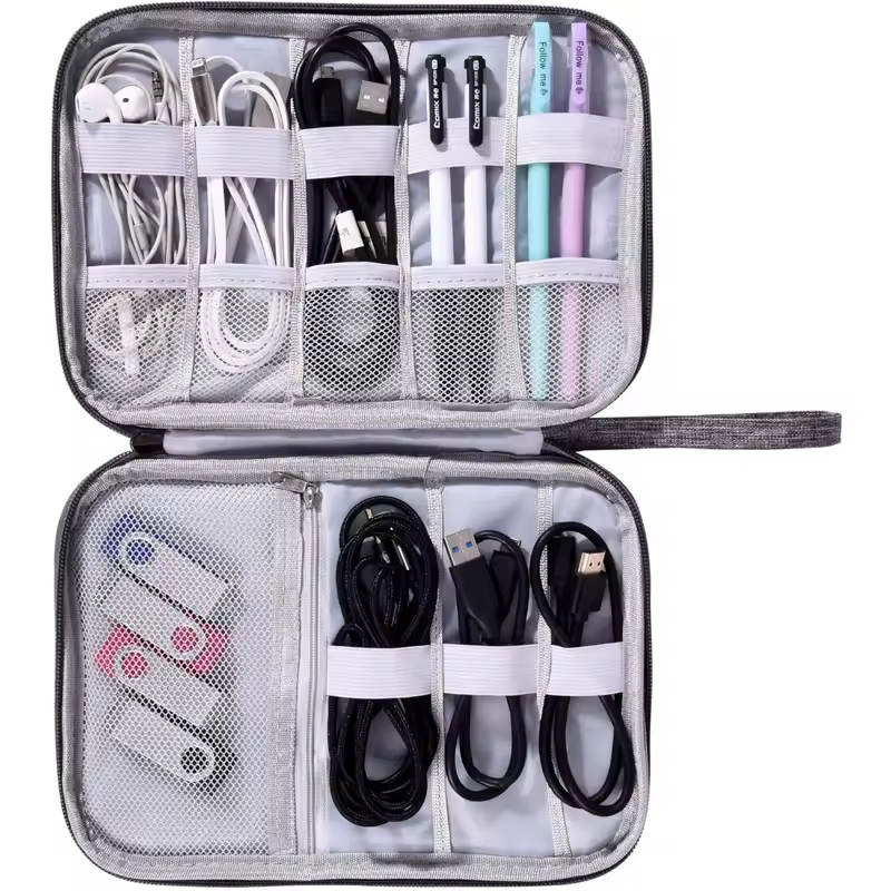 Electronics Organizer Bag Waterproof Carrying Pouch Travel Bag Universal Cable Organizer Electronics Storage Bag Accessories - Image 4