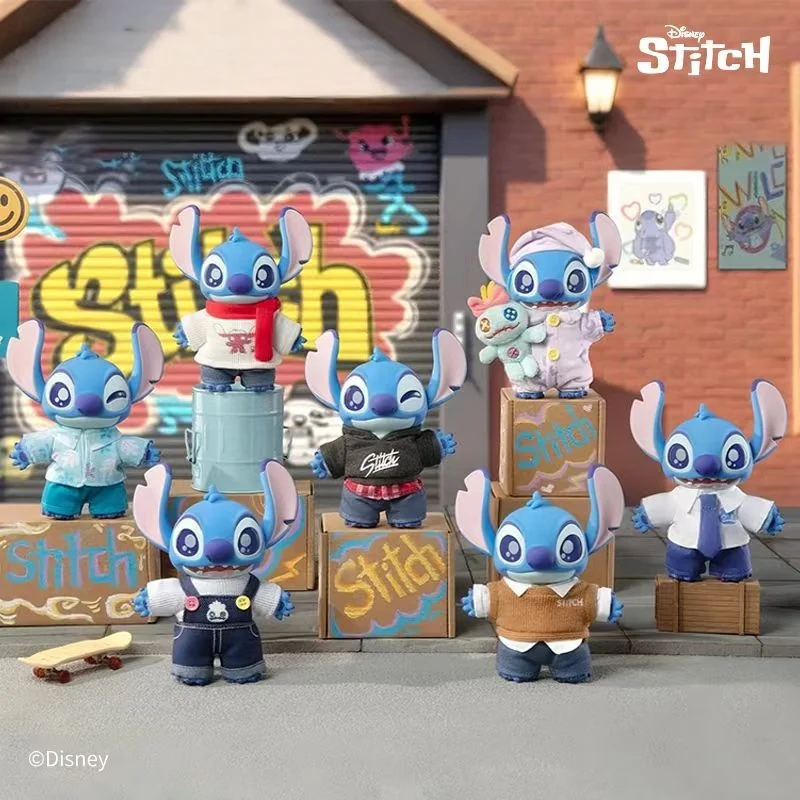 

Disney Stitch Fashion Show Series Rubber & Plush Keychain - Cute Collectible Costume Change Key Ring for Bag, Backpack