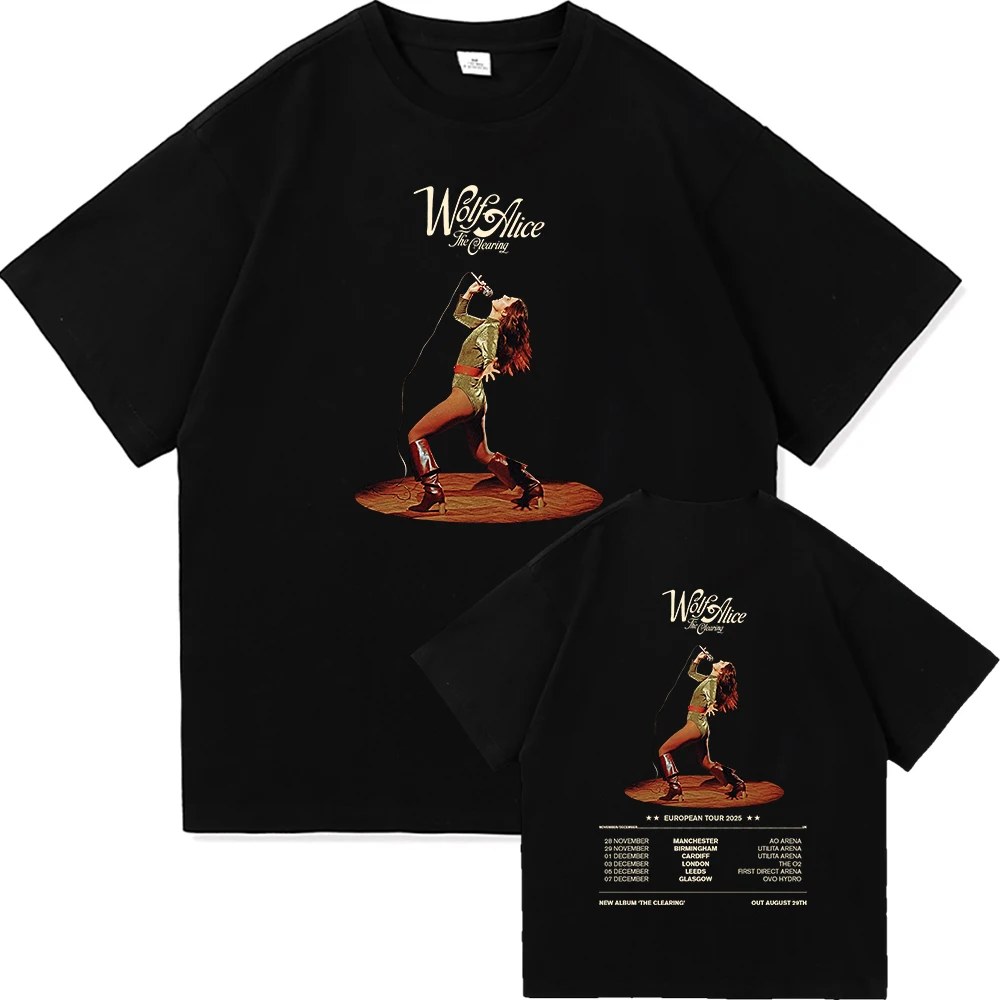 Футболка Wolf Alice The Clearing Tour 2025, мужская/женская одежда, одежда в стиле ретро Harajuku, одежда высокого качества, хлопковые футболки на день, подарки Футболка Wolf Alice The Clearing Tour 2025, мужская/женская одежда, одежда в стиле ретро Harajuku, одежда высокого качества, хлопковые футболки на день, подарки