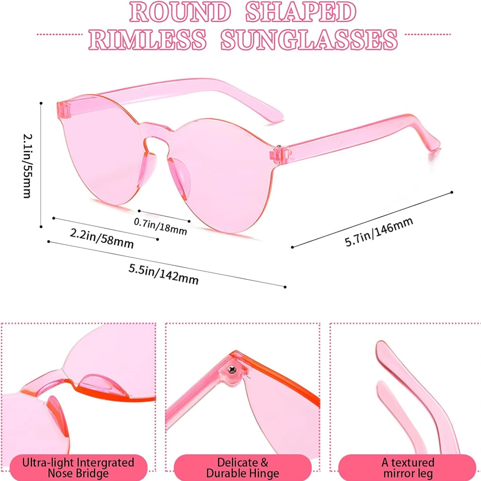 10–120 Stück Party-Herz-Sonnenbrille, Hochzeits-Sonnenbrille für Gäste, Junggesellenabschied, randlose bunte Sonnenbrille, Geburtstags-Foto-Requisiten – Detail 9