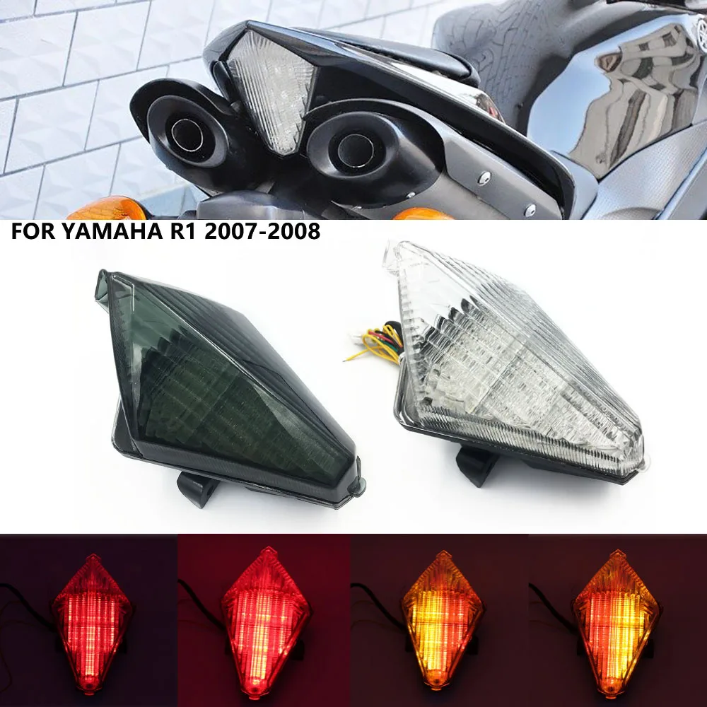 For Yamaha YZF R1 2007 2008 Rear Tail Light Brake Turn Signals Integrated LED Light Motorcycle Accessories Motorcycle light