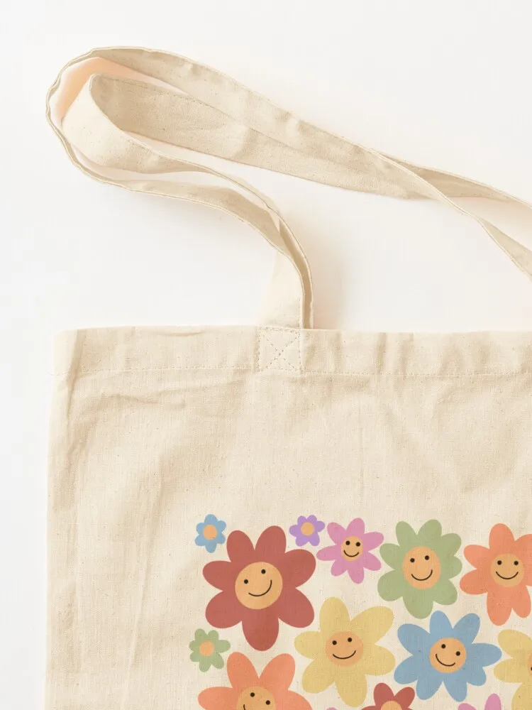 Pastel Flower Smiles Tote Bag shopper bags great bag sac pour femme shopping trolley bag