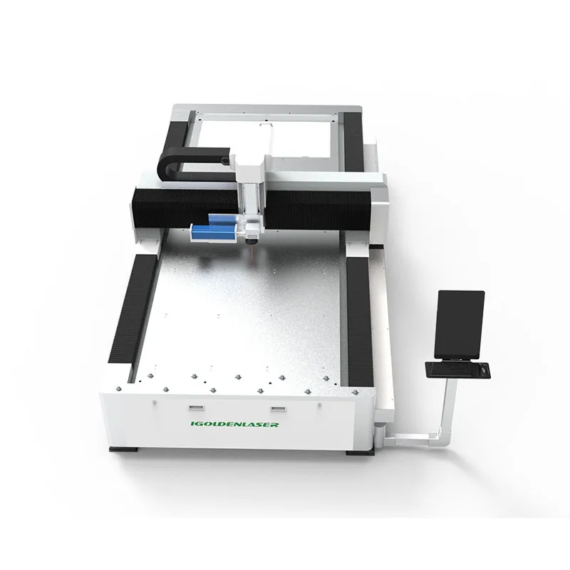 All-In-One Roestvrijstalen Glas Led Spiegel Zandstralen Boren Fiber Laser Markering Machine 50W