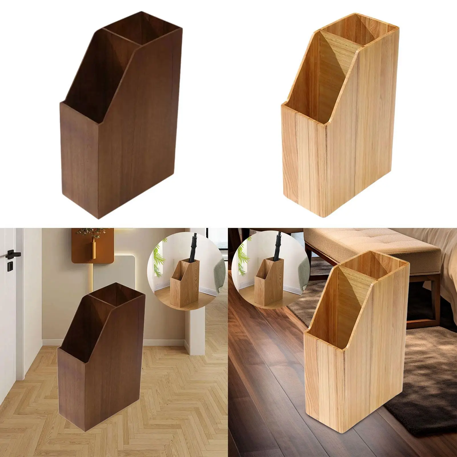 

Canes Walking Sticks Holder, Wooden Umbrella Holder, Umbrella Storage Rack for Hallway Supermarket Hotel