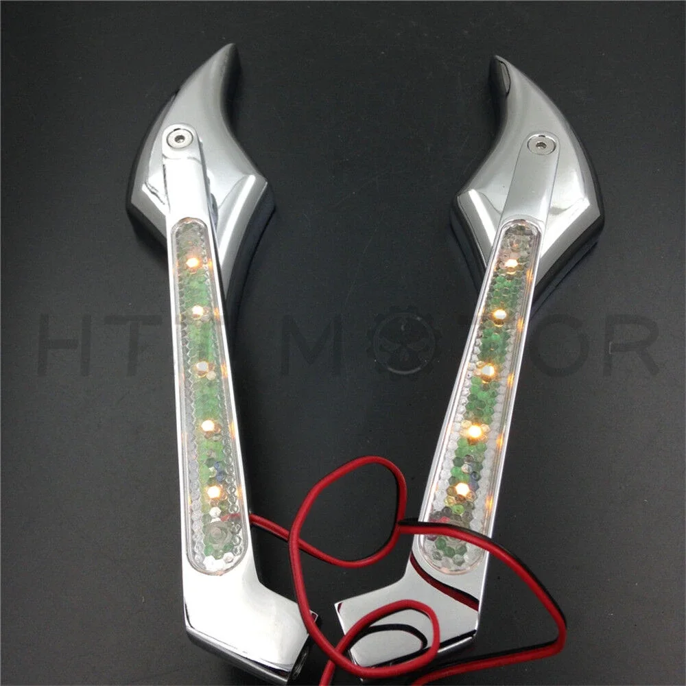 Diamond LED Turn Signal Mirror for Kawasaki Ninja Suzuki GSXR750/600 Yamaha R1/R6  Honda CBR 600RR Motorcycle Accessories