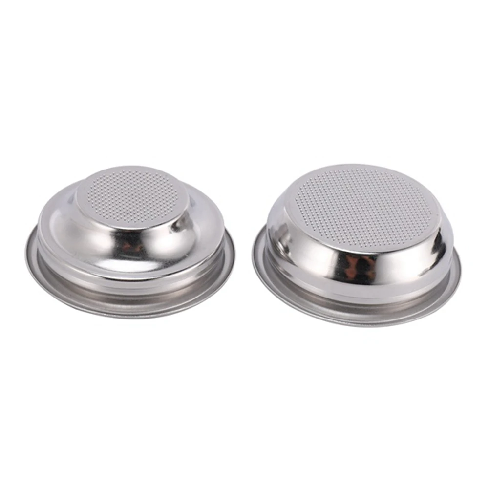 A14G-58MM فلتر قهوة اسبريسو احترافي من الفولاذ المقاوم للصدأ بدون قاع مع سلة فلتر أكواب واحدة ومزدوجة