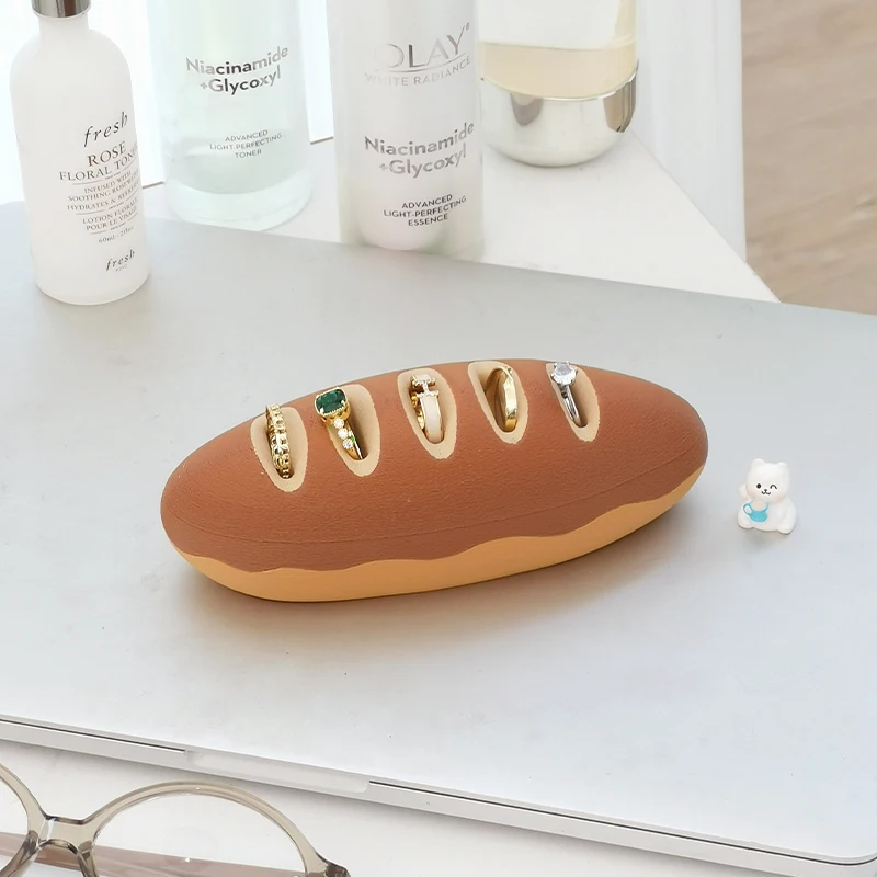 Kreative Baguette-Schmuckaufbewahrungsbox Niedliche Magnetische Ring-Ohrring-Halsketten-Armband-Organizer-Halterung Foto-Requisiten Geburtstagsgeschenk