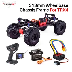 AUSTARHOBBY RC 313mm 2-Speed Transmission Chassis Frame with Differential Portal Axle for Traxxas TRX-4 1/10 Crawler Car Parts