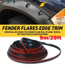 9m 25ft Universal For Car Truck Wheel Wells Fender Flare Edge Trim Rubber Seal Strip