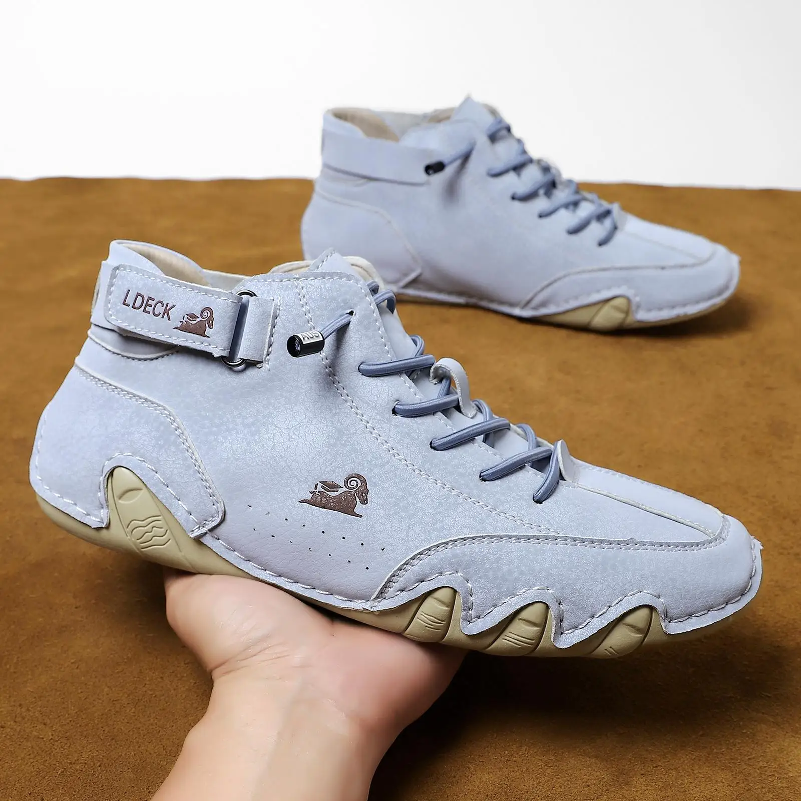 

Высокие повседневные мужские ботинки ulari, весенне-летние мужские ботинки Fi s Leisure Sle из суперволокнистой кожи из свиной кожи