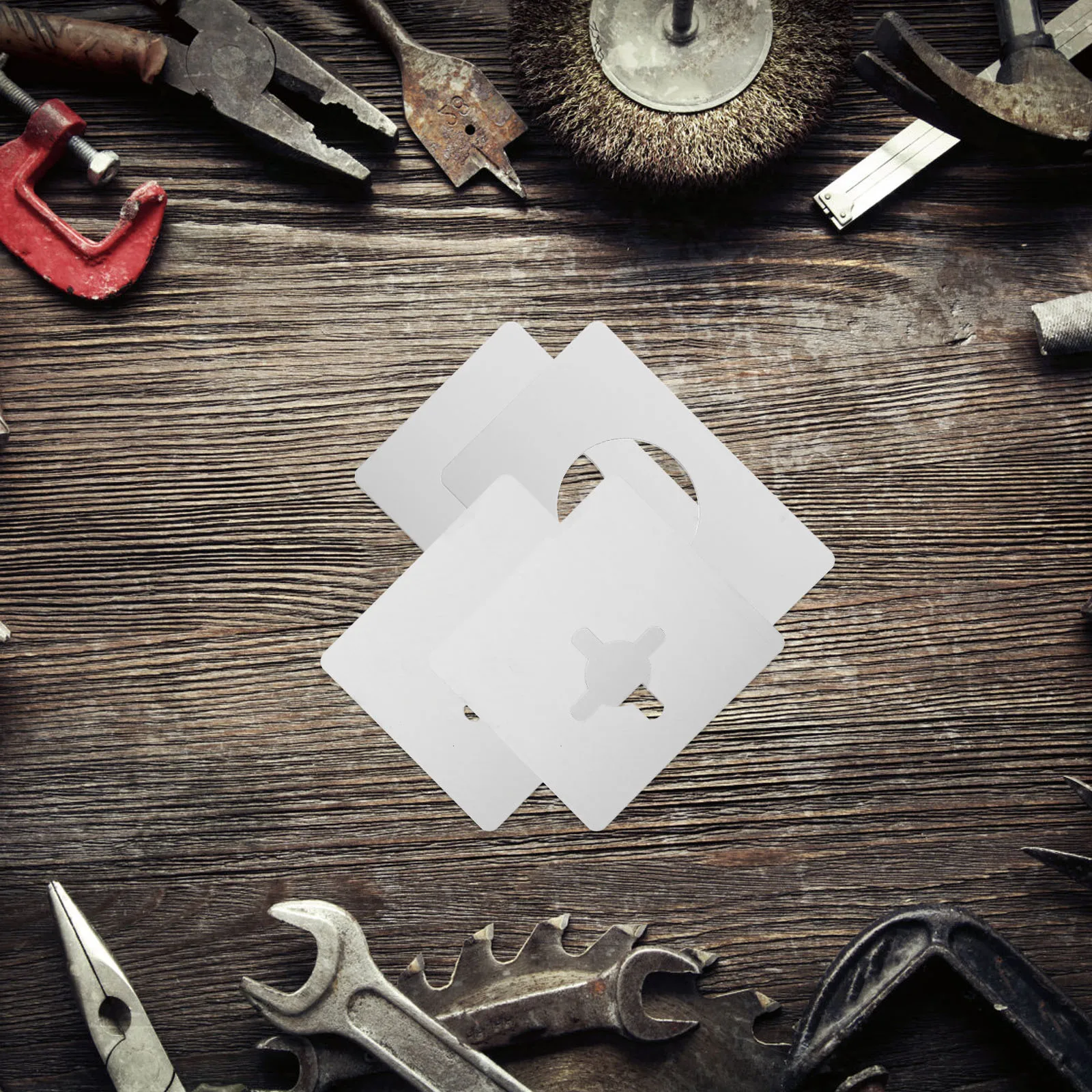 

4Pcs Stainless Steel Door Lock Repair Plates Reinforcement Fixing Brackets Door Knob Repair Kit Security Upgrade