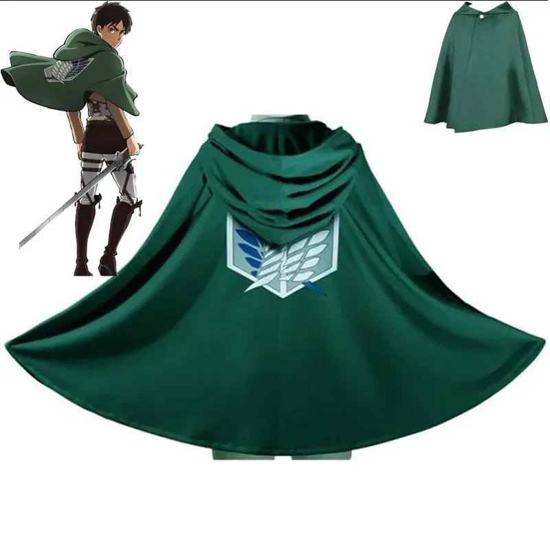 

Coslin Halloween Japanese Hooded Cape Scout Corps Cosplay Costume Anime Cosplay Green Shawl Men's Women's Costume Attack on Tita