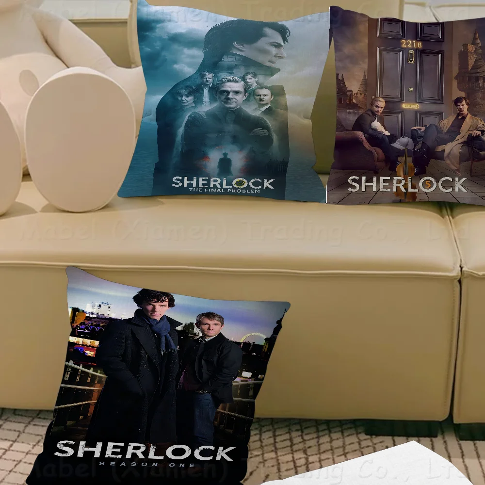 

S-Sherlock Cushion Cover Pillow Cover Decor Pillowcase Printed Cushion Case For Couch