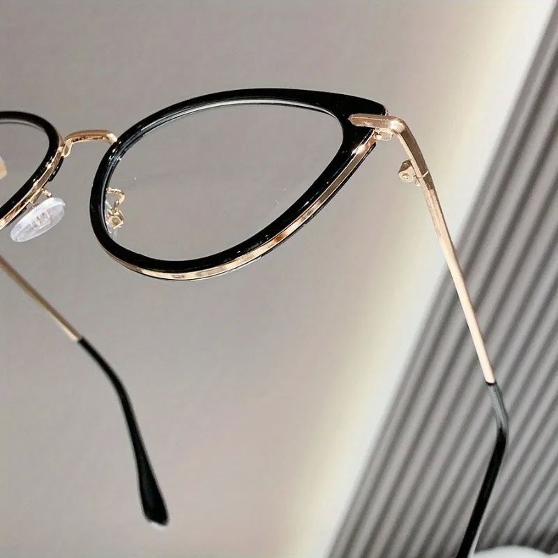 2-teiliges Set mit neuen Cat-Eye-Lesebrillen mit Metallrahmen für Männer und Frauen, geeignet für den täglichen Gebrauch im Büro