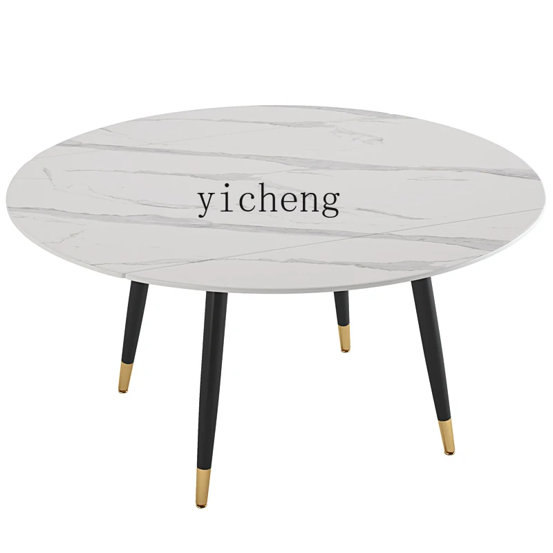 YY Retractable Stone Plate Dining Tables and Chairs Set Modern Simple Home Small Apartment