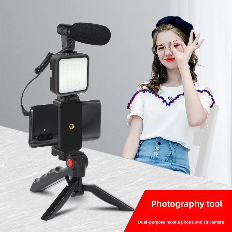 ANLAIKE KIT-01LM Pencahayaan Konferensi Langsung, Braket Segitiga Kamera Mobile, Set Pemotretan Cahaya Tambahan