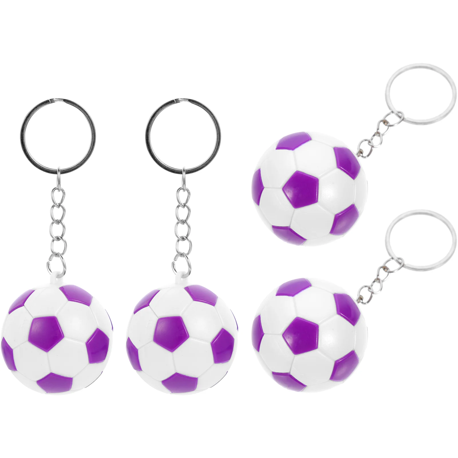 4 Pcs Key Ring Keychains Simulation Football Pendant Sports Soccer Unique 35cm Party Favors for Boys Gift Player