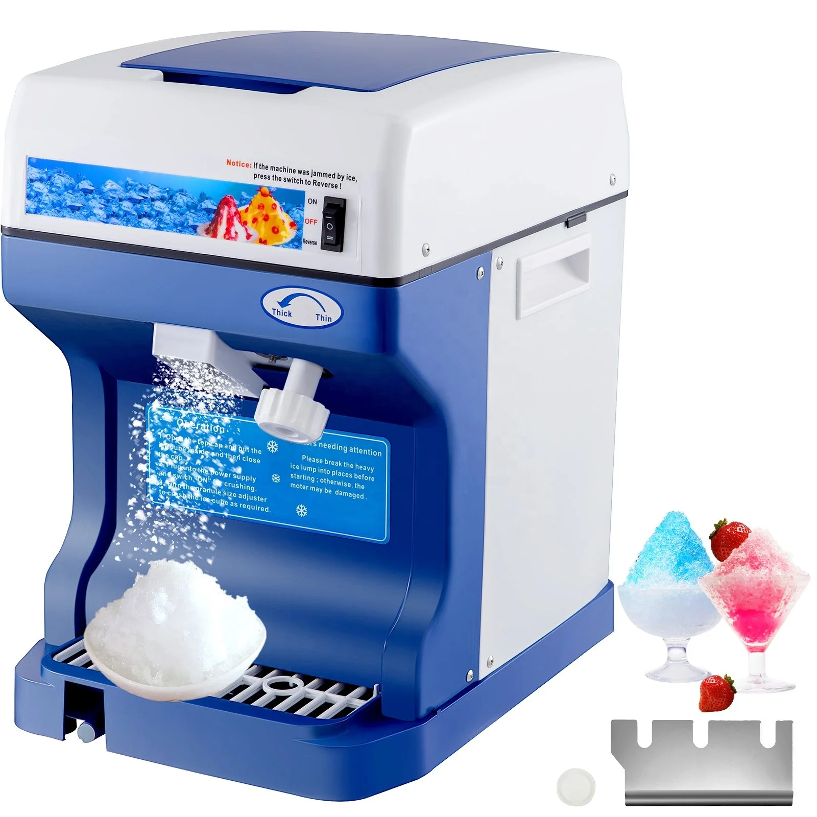 

Commercial Ice Shaver Crusher 120 Kg/h Electric Snow Cone Maker Machine Small Commercial Snowcone Machine ABS Plastic Guangzhou
