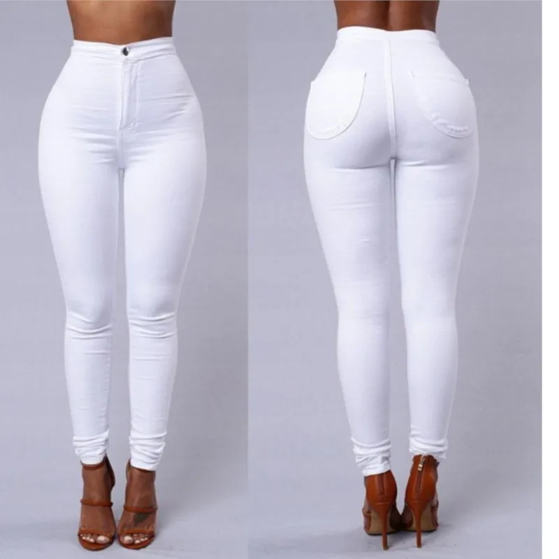 Modne, dopasowane spodnie damskie, seksowne, jednokolorowe, elastyczne, codzienne spodnie o kroju ołówkowym dla kobiet.