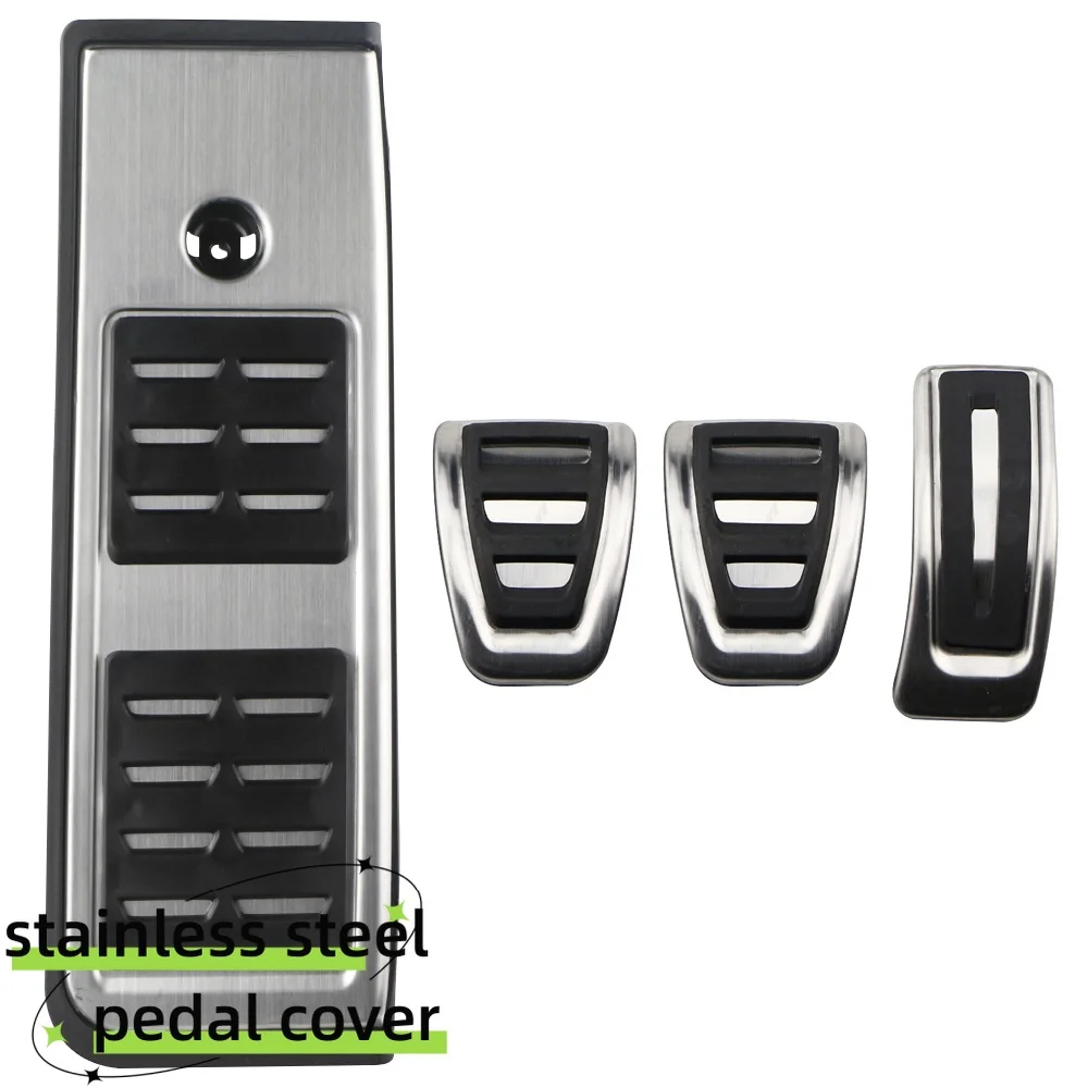 For Audi A4 B9 A5 F5 2016-2019 Sedan Avant Sport Automatic High Quality Stainless Steel Fuel Brake Footrest Pedal Cover 