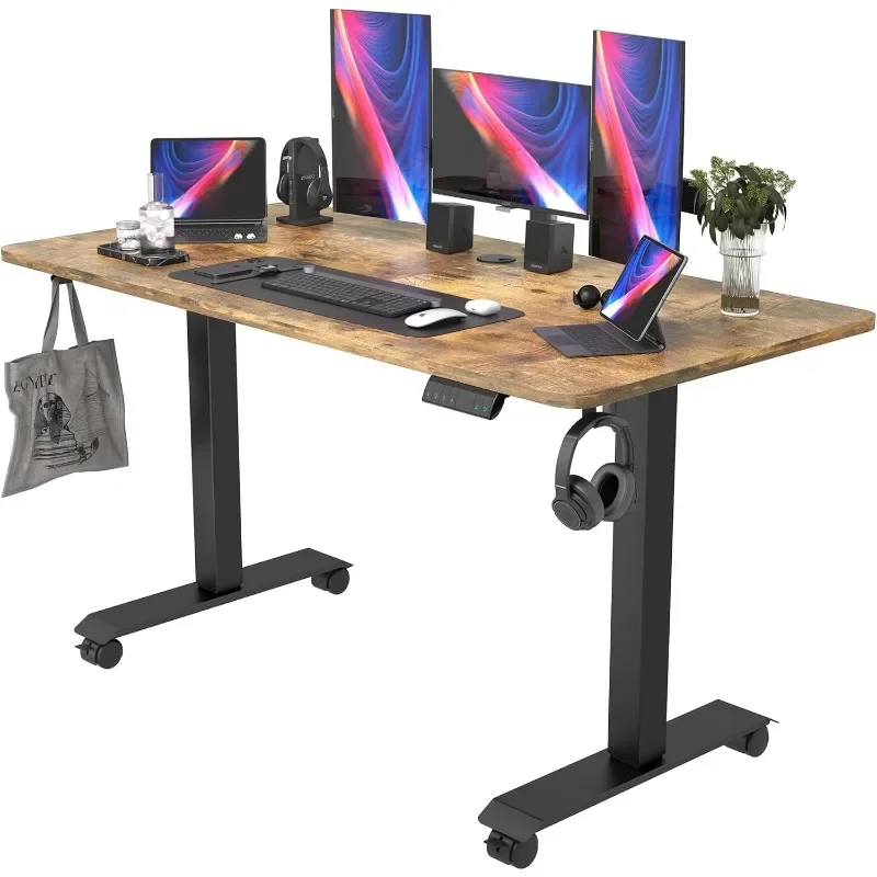 

Electric Standing Desk, Height Adjustable Desk Ergonomic Home Office Sit-Stand Desk,