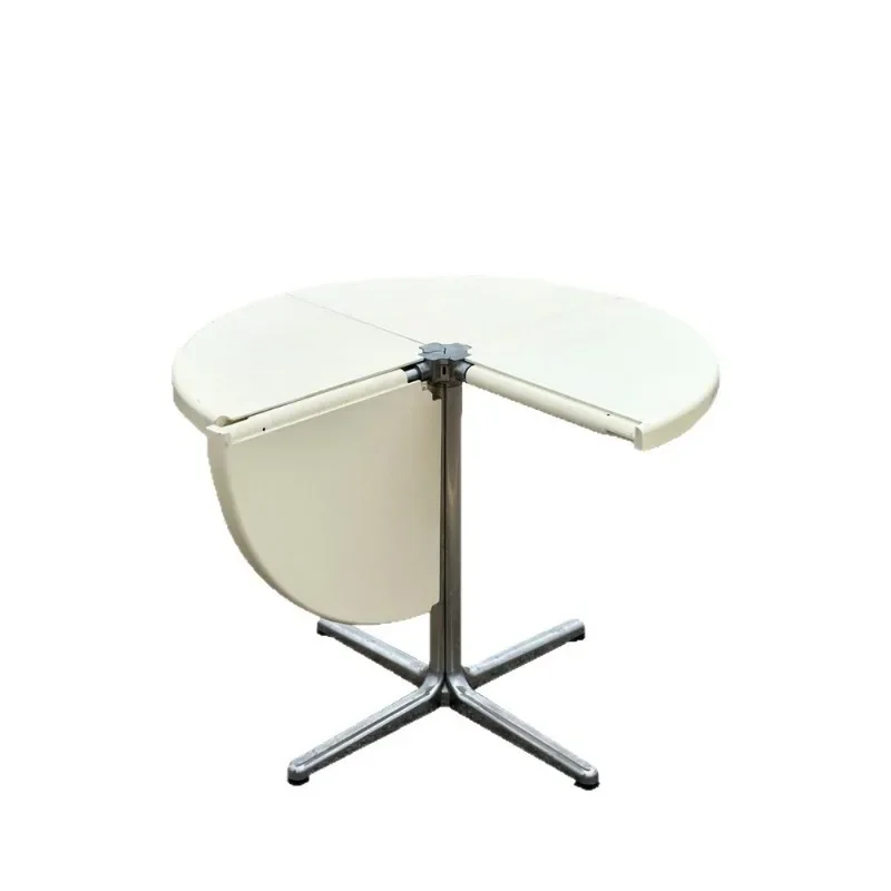 

Multifunctional round table folding dining table, semi-circular special-shaped designer household dining table