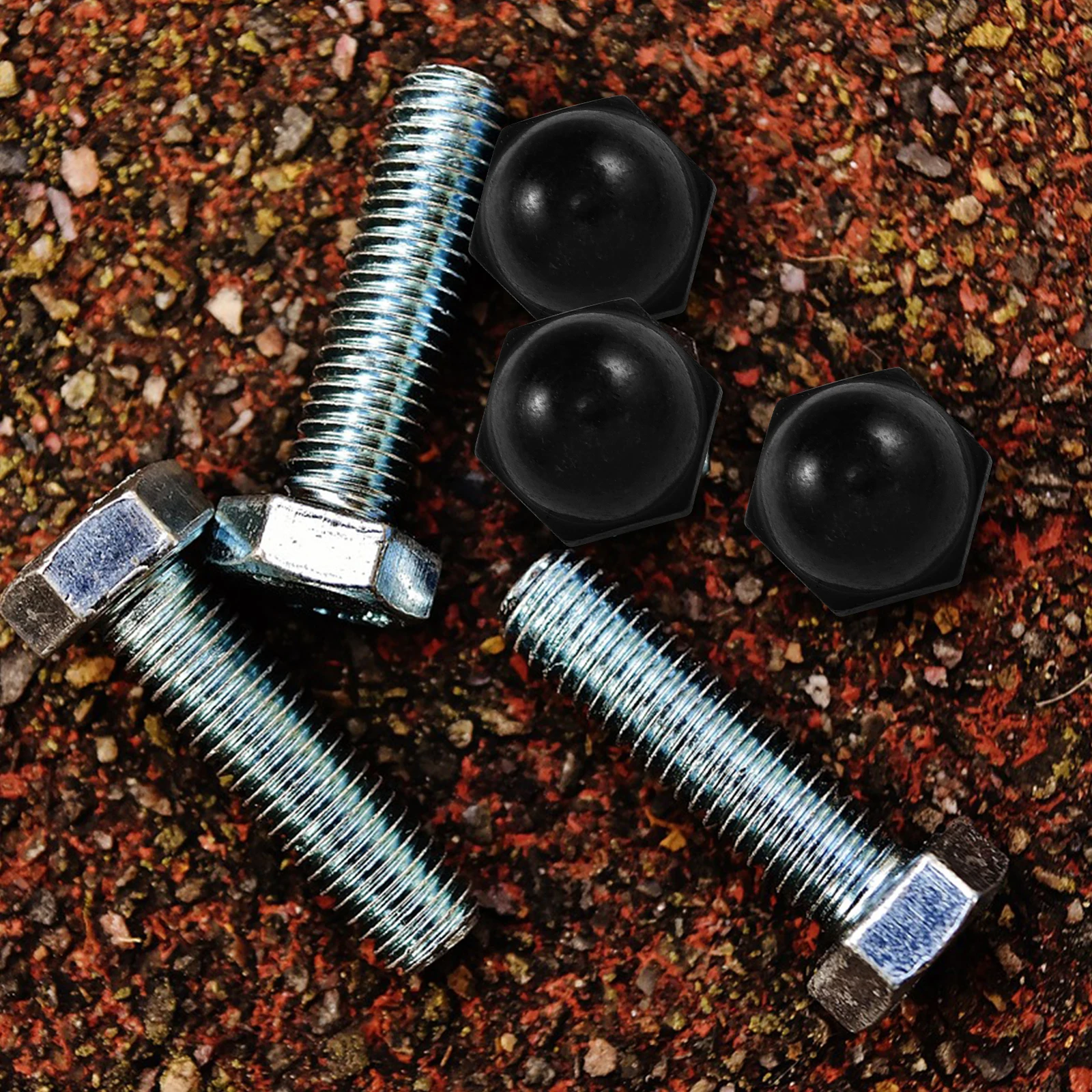 

24 Pcs Black Zinc Nut Cover Screw End Caps Protective Dome Bolt Covers For Bolts Carbon Steel Insulation Performance Easy