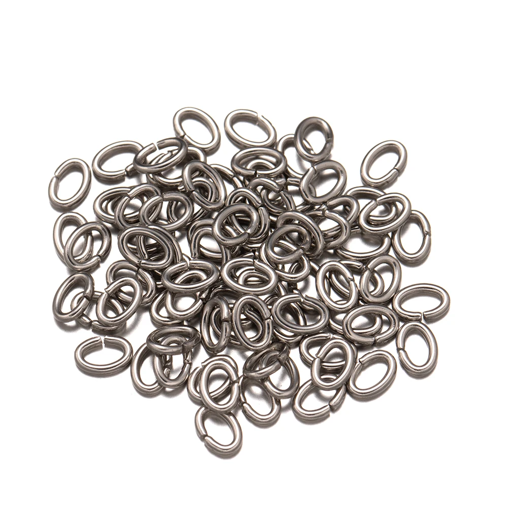 50 pezzi in acciaio inox ovale Split Jump Open Rings connettori per bracciali fai da te collane catena risultati dei monili che fanno forniture