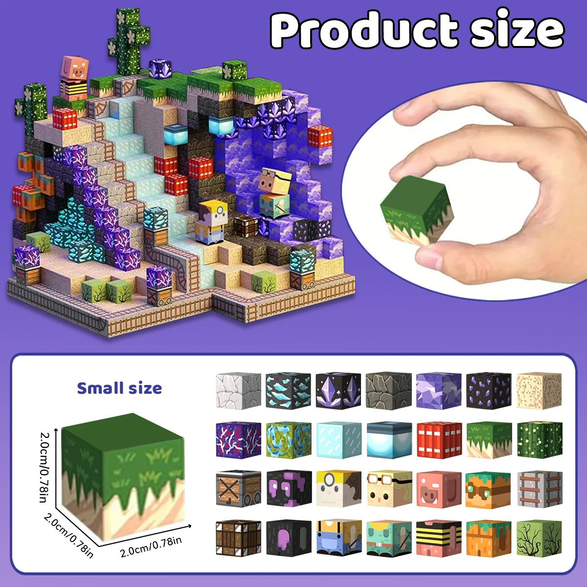 اللبنات المغناطيسية الصحراء البحث عن الكنز للأطفال بنين بنات الذين تتراوح أعمارهم بين 3 + مجموعة مكعبات المغناطيس لعبة مونتيسوري الحسية الجذعية