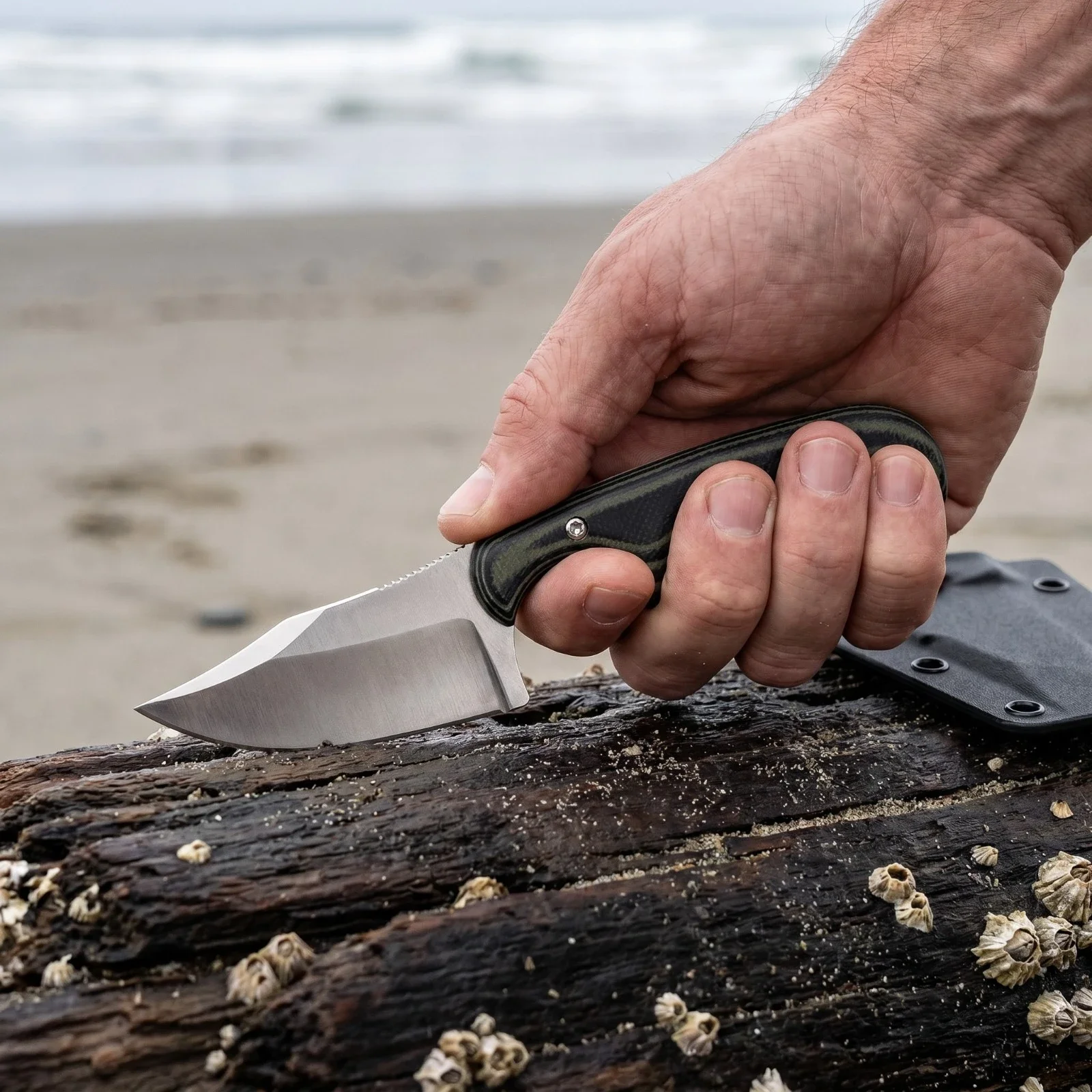 2387 Small Fixed Blade Knife 8Cr13MoV Blade, Dual-Color G10 Handle, Portable Outdoor EDC Camping Fishing for Everyday Carry